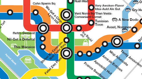Anagram map of Metrorail from genecowan